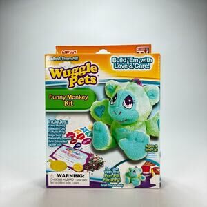 Wuggle Pets Funny Monkey Kit Collectibles Plush Toy Display Gift Set